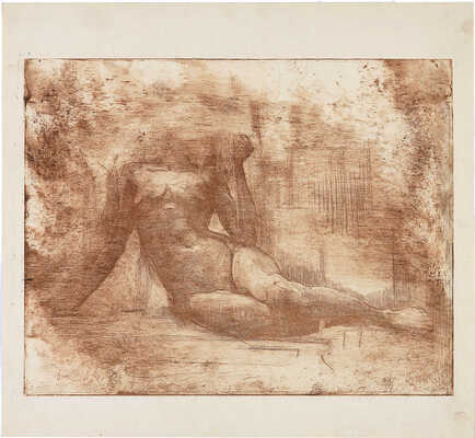 Быковская Евгения Константиновна, Костин Сергей Николаевич, Гущин Николай Михайлович, Аркадьевский Сергей Герасимович, Фроман Павел Петрович, Шумилович С.. Из собрания Лидина подборка из семи листов с изображением обнаженной натурщицы. 1914 г